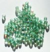 100 4mm Faceted Chrysolite AB Firepolish Beads